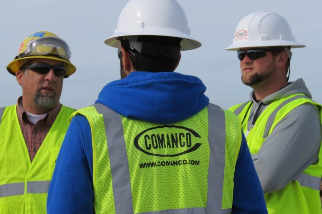 EHS Officer Left: Francisco Vargas. Right:  Foreman Nathan Wilfong, Back:  Project Engineer Mohammad Lutfiyya