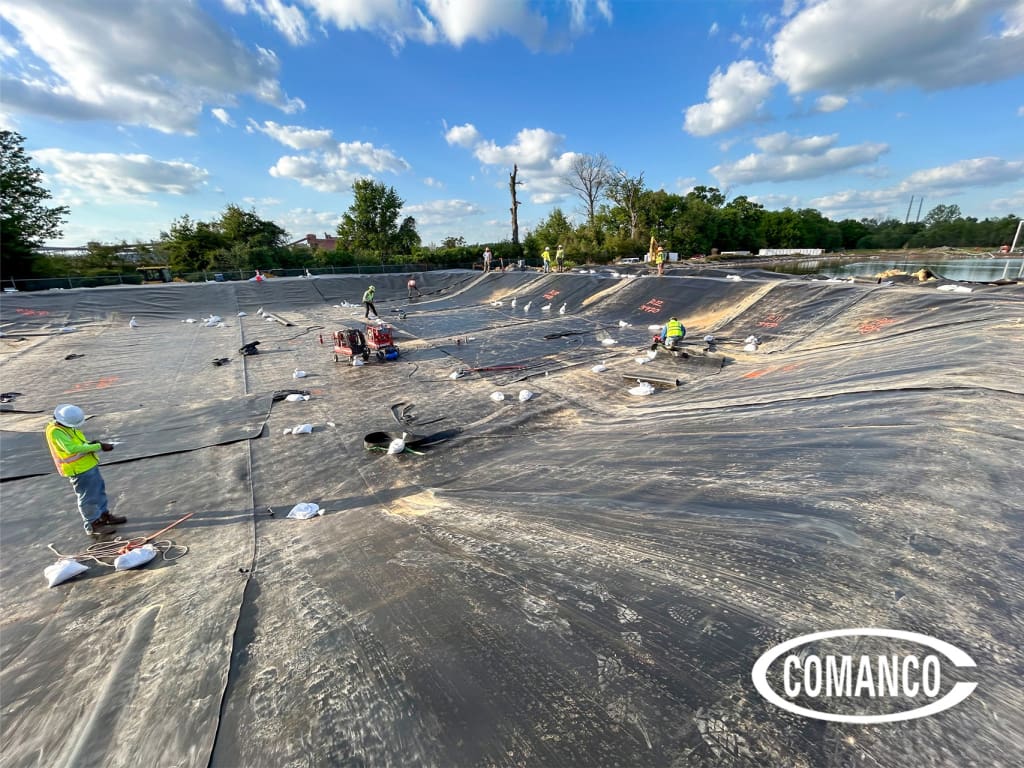 COMANCO Installs High-Temperature HDPE Liner System for Industrial Cooling Pond